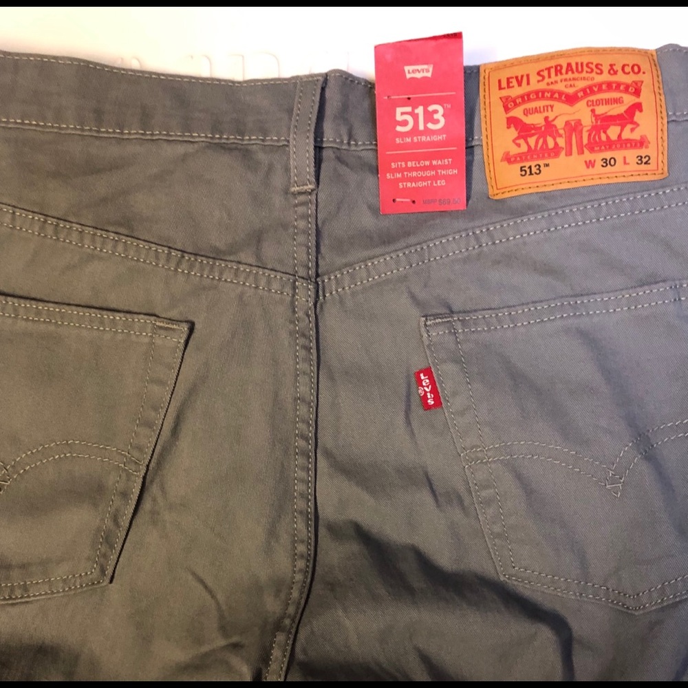 NWT Levi’s 513 slim Straight jeans gray  sz 30/32